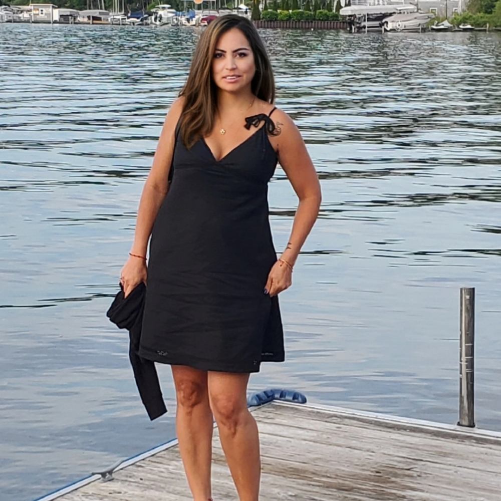 Theory Black Linnen Dress Size 2